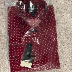 NWT Calabrum London modern fit wrinkle free dry wicking dress shirt XL 17-17.5